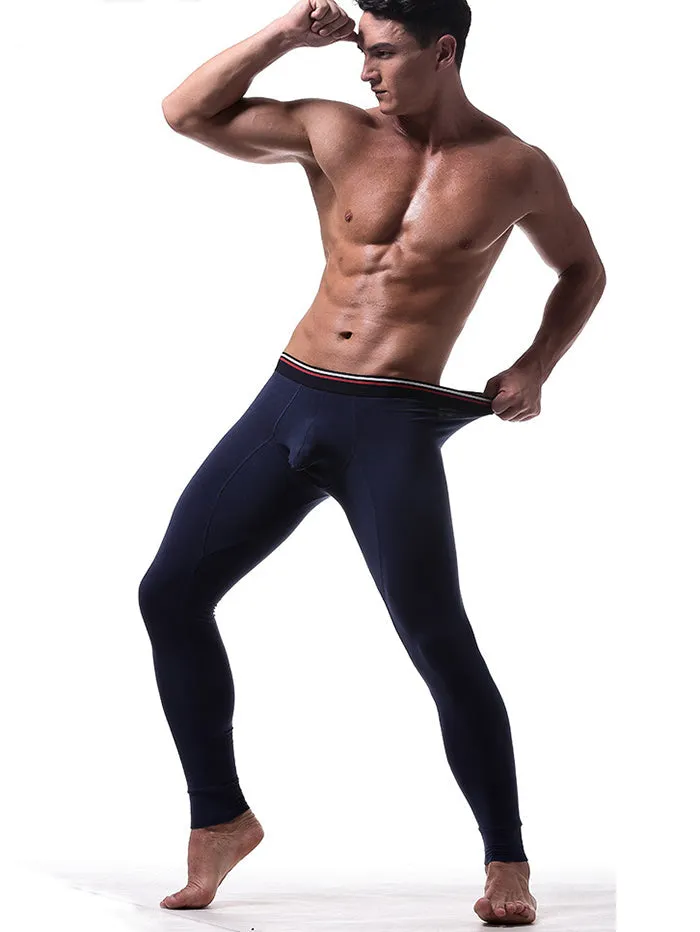 Plus Size Men's Cotton Separate Pouch Thermal Underwear