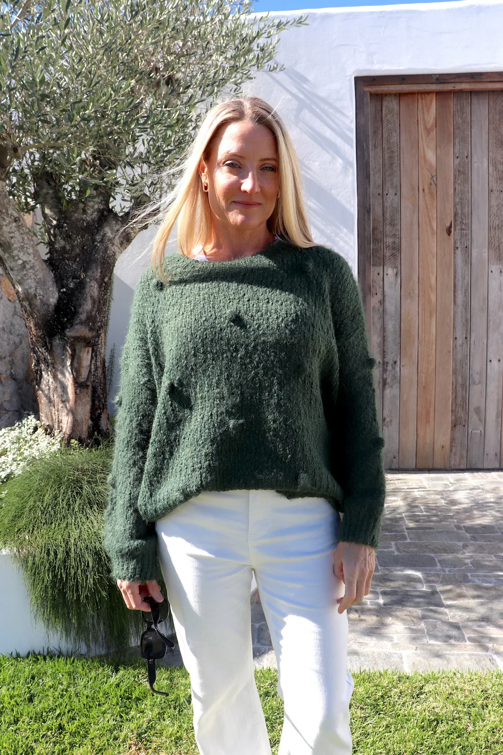 Promise Sweater in Forest Green