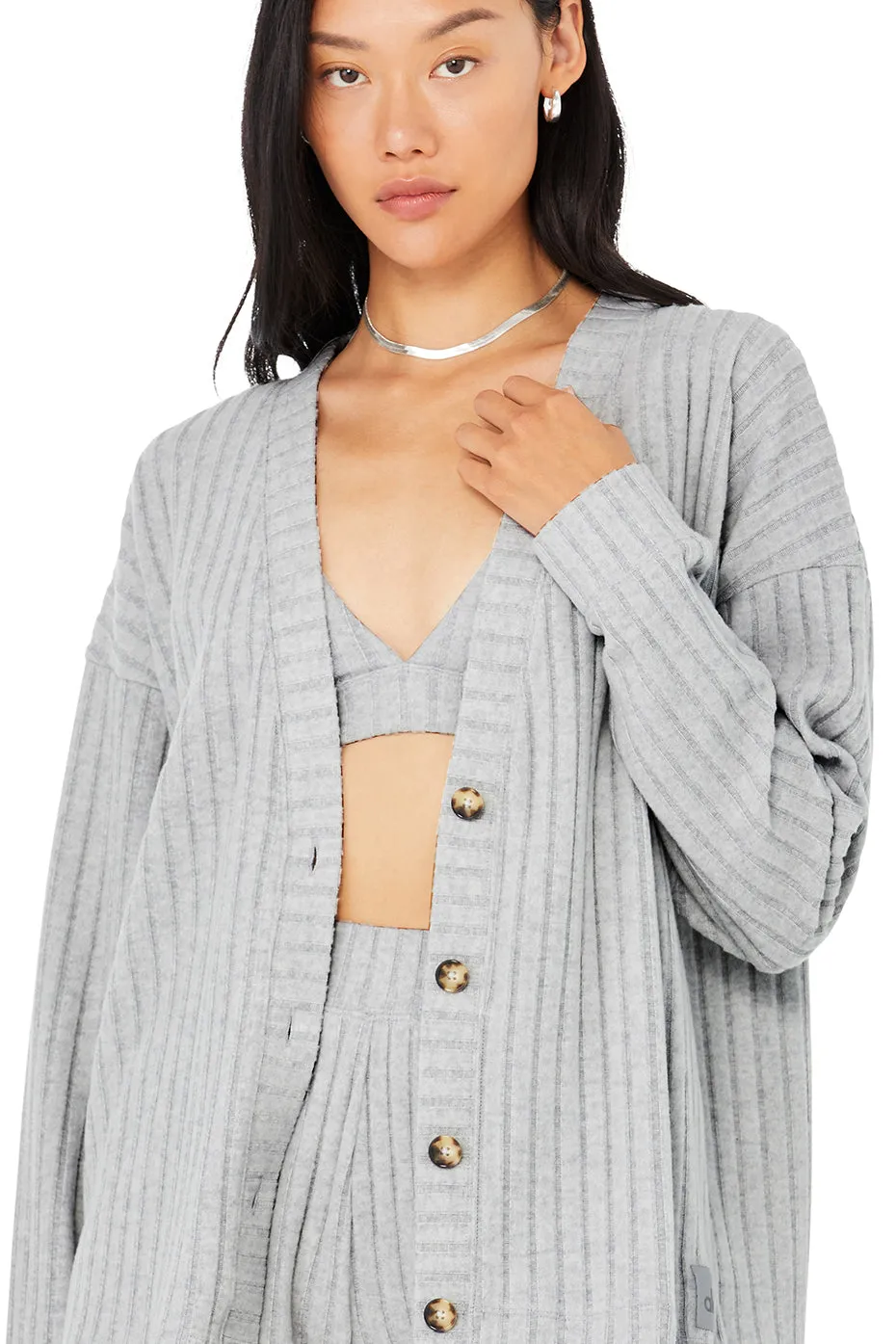 Ribbed Take Comfort Bra, Cardigan & Short Set