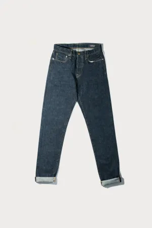 RINSE WASH INDIGO RELAXED TAPERED 005 SELVEDGE JEAN