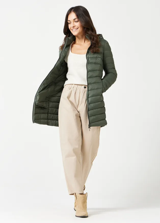 Sage Duck Down Puffer Coat