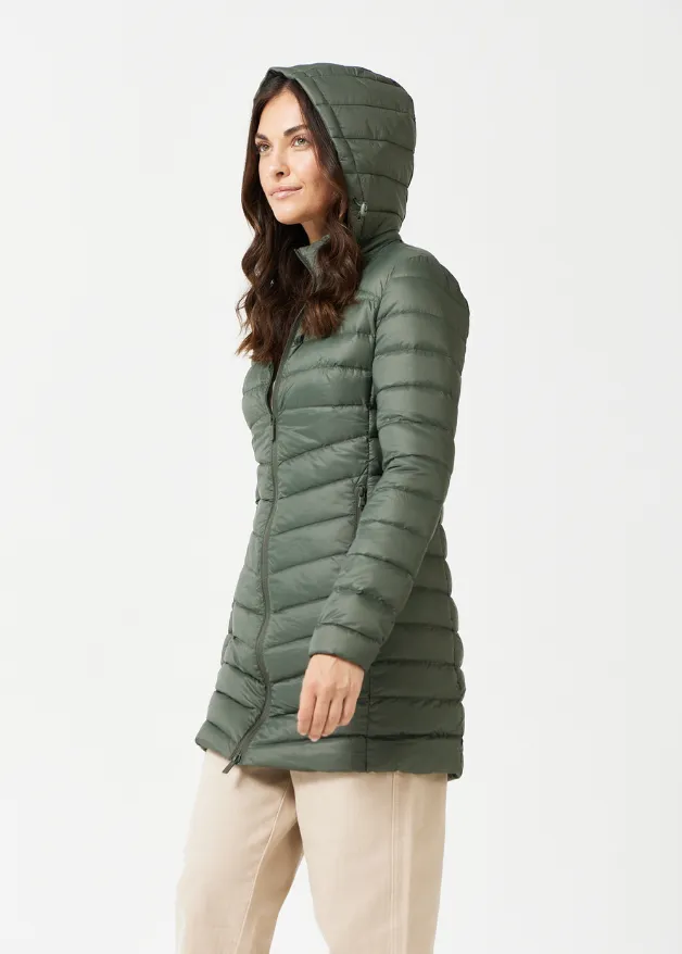 Sage Duck Down Puffer Coat