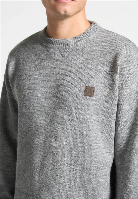 Signature Mohair-Blend Crewneck Jumper - Grey