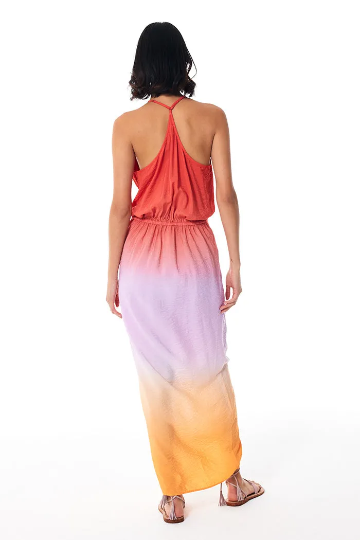 Siren Slip Textured Rayon // Mandarin Ombre