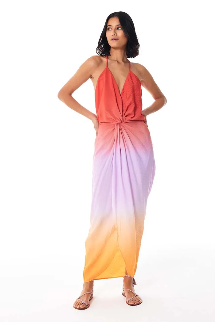 Siren Slip Textured Rayon // Mandarin Ombre