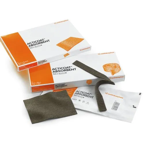 Smith & Nephew 20181 Acticoat Absorbent Silver-Coated Antimicrobial Calcium Alginate Dressing With Nanocrystalline Silver 2cm x 30cm