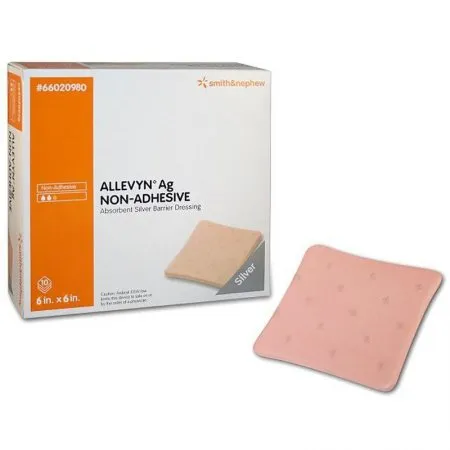 Smith & Nephew 66020977 Allevyn Ag Non-Adhesive Absorbent Silver Barrier Dressing 5cm x 5cm