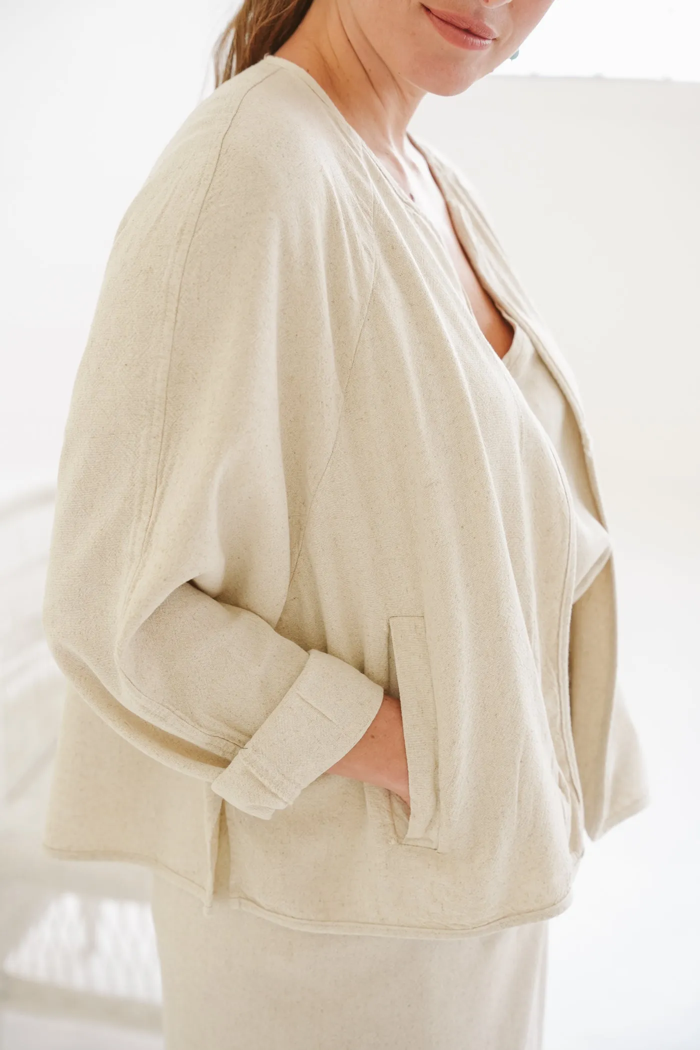 Strandloper Linen Bomber Jacket