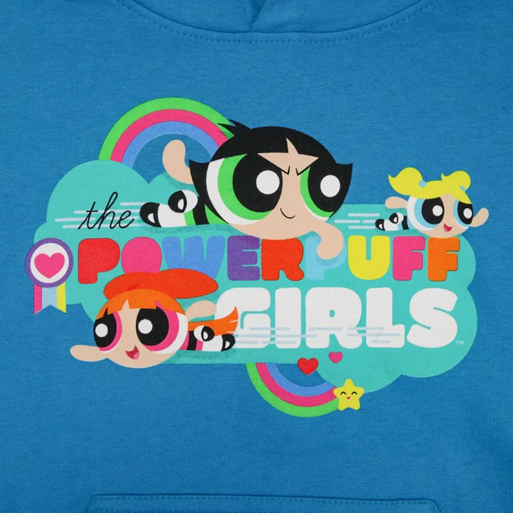 The Powerpuff Girls Rainbow Teal Youth Hoodie