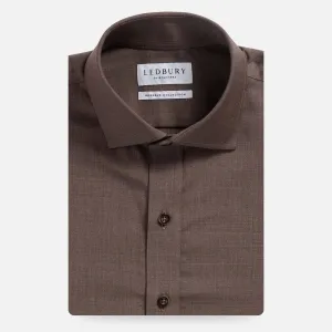 The Soft Brown Reda Active Comfort Stretch Merino Custom Shirt