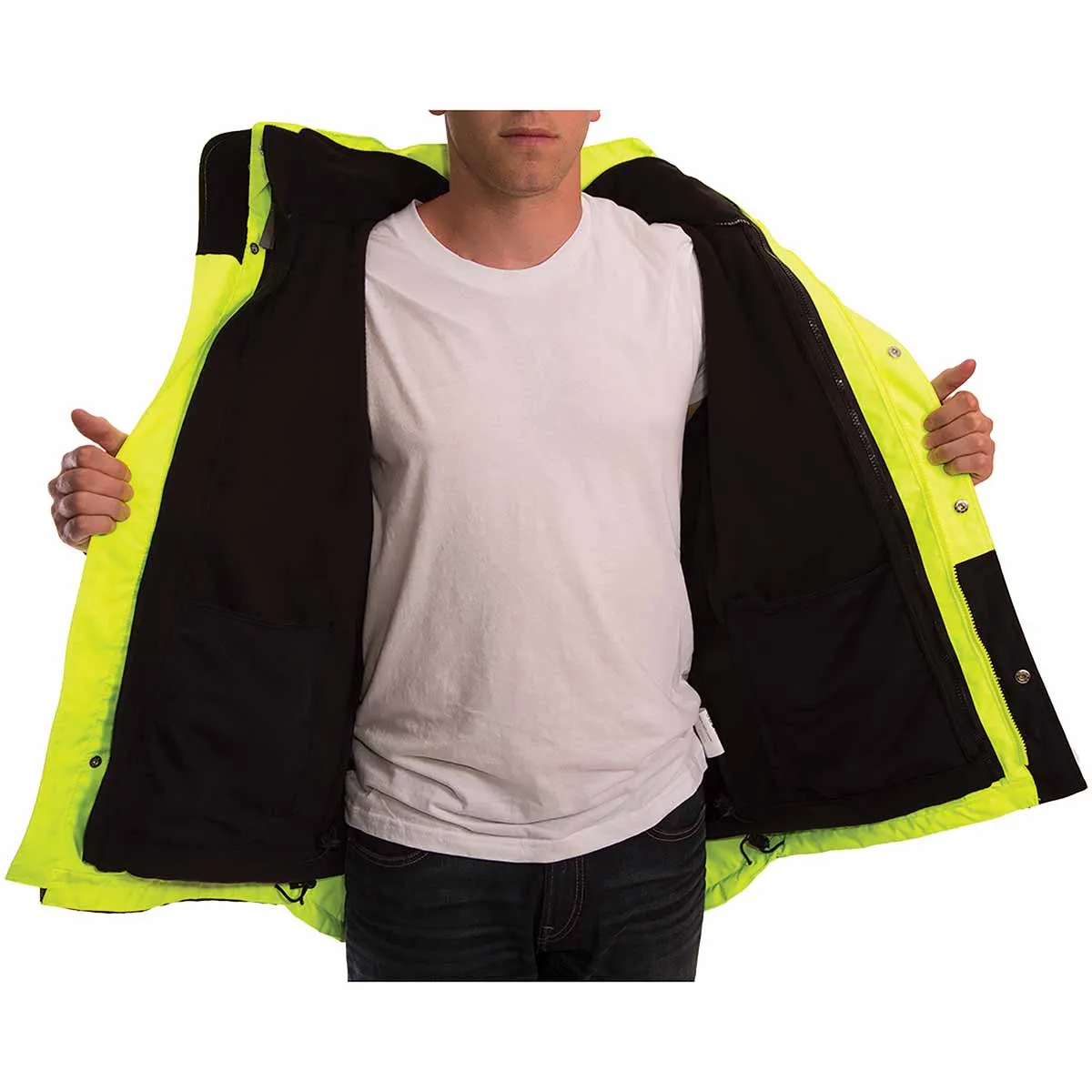 Tingley Icon ANSI Class 3 Fleece Lined Hi-Vis Rain Jacket