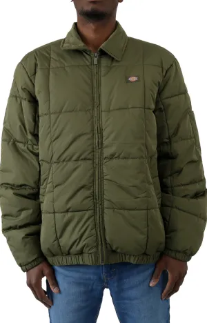 (TJE07ML) Eisenhower Puffer Jacket - Military Green