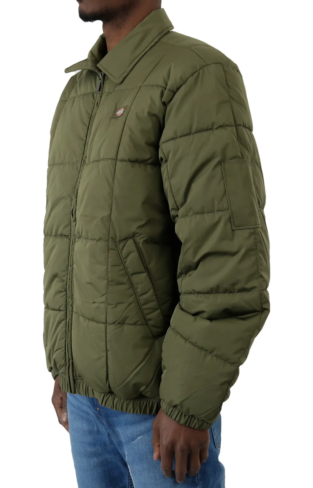 (TJE07ML) Eisenhower Puffer Jacket - Military Green