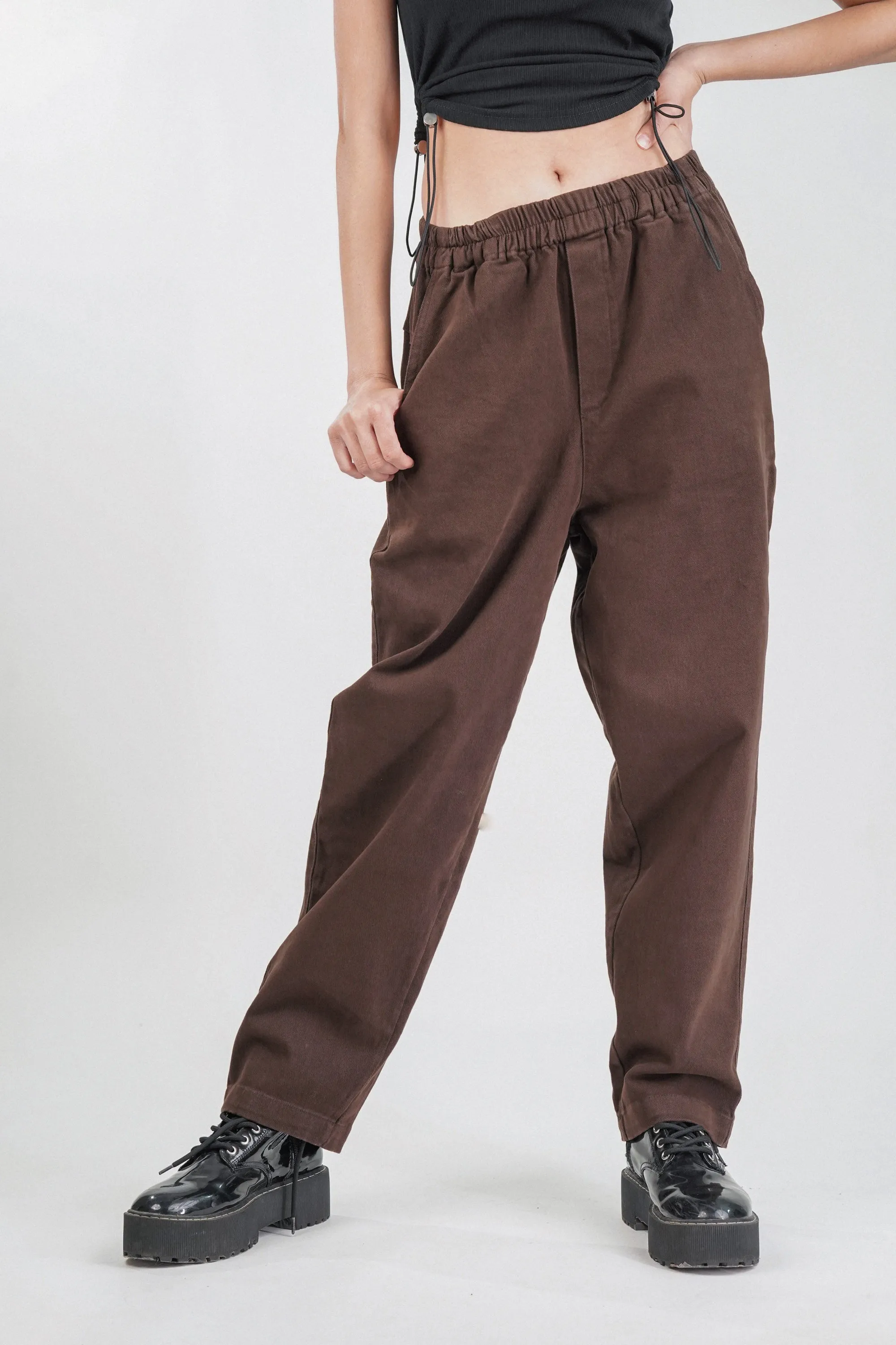 Truffle Brown Relaxed Fit Pants