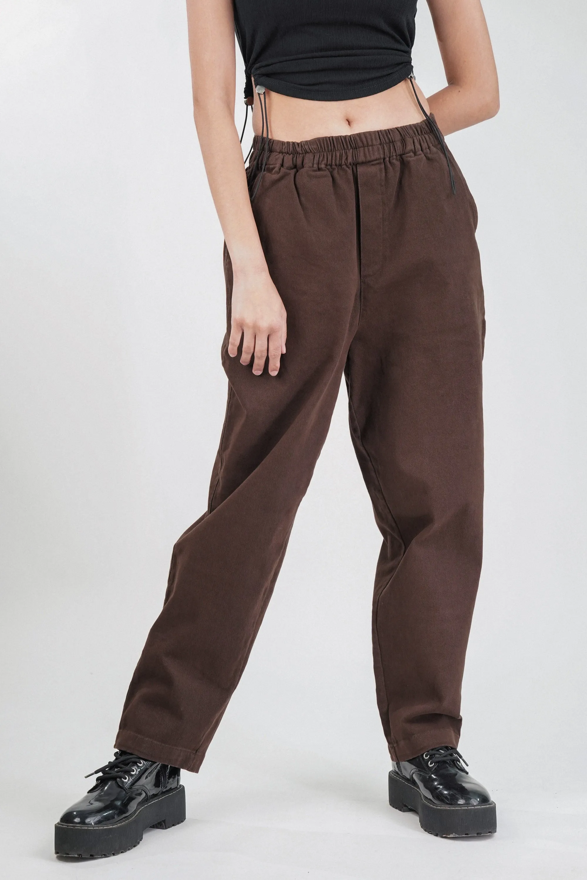 Truffle Brown Relaxed Fit Pants