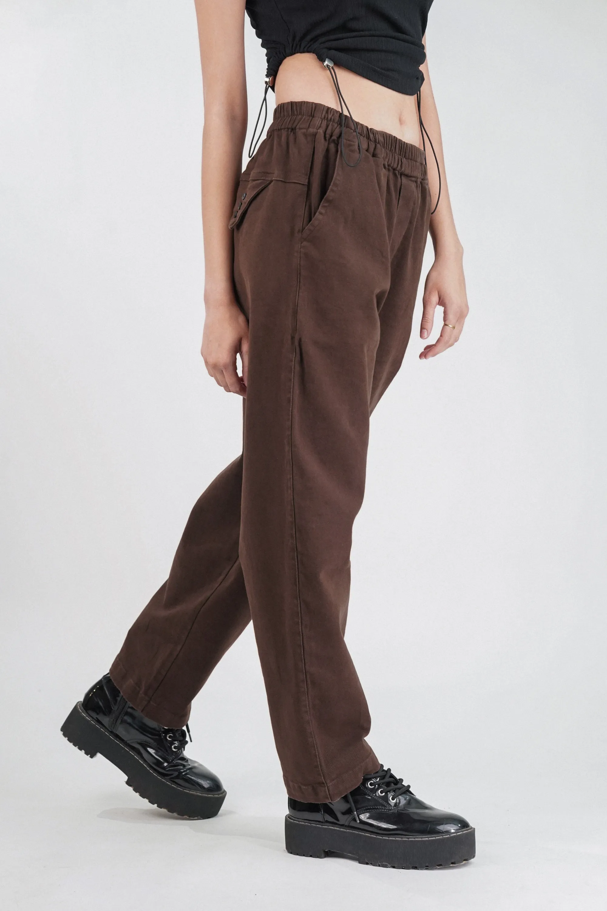 Truffle Brown Relaxed Fit Pants